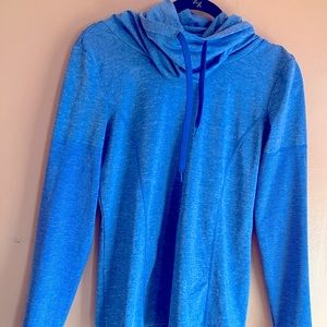 Blue Cowl Neck Danskin Athletic Sweatshirt Small